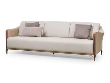 MELTING LIGHT - 4 seater leather sofa by Turri
