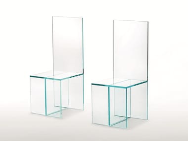 MERCI BOB - High-back crystal chair by Glas Italia