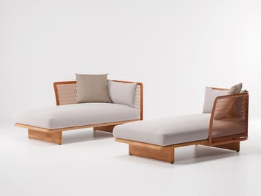 MESH - Upholstered fabric Garden daybed by Kettal