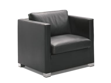 METRO - Leather armchair with armrests by Wittmann