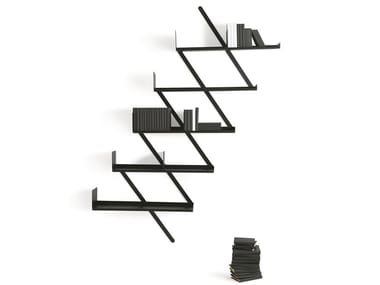 MINIBOOXX - Wall-mounted floating steel bookcase by Desalto