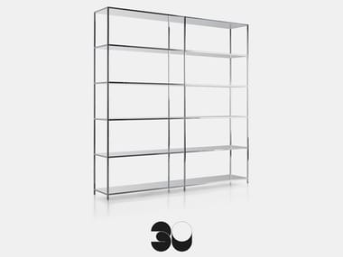 MINIMA - Sectional divider aluminium bookcase by MDF Italia