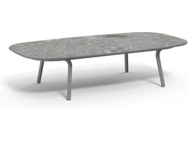 MINUS - Rectangular ceramic garden side table by Manutti