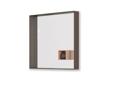 MIR - Square wall-mounted framed mirror by Desalto