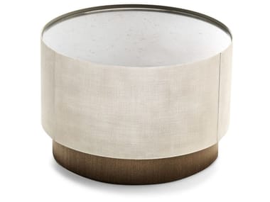 MIRTO - Round metal bedside table with drawers by Cantori