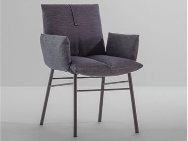 MISS PIL - Upholstered fabric chair with armrests by Bonaldo