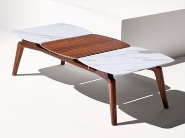 MIXTA TRIO - Wood and marble coffee table by Nomon