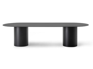 MM8 - Oval aluminium table by Desalto