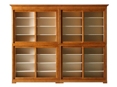 MODULO BIEDERMEIER - Modular cherry wood bookcase by Morelato