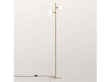 MOLECOLA 275.11 - Brass floor lamp by Il Fanale