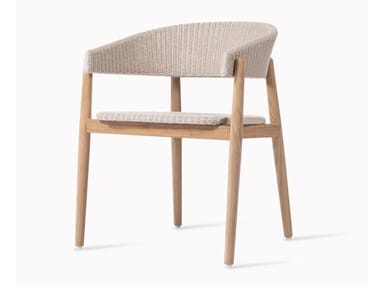 MONA - Wicker garden chair with armrests by Vincent Sheppard