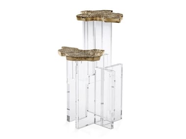 MONET - Brass high side table for living room by Boca do Lobo