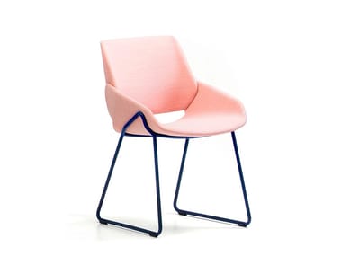 MONK - Sled base upholstered chair by Prostoria