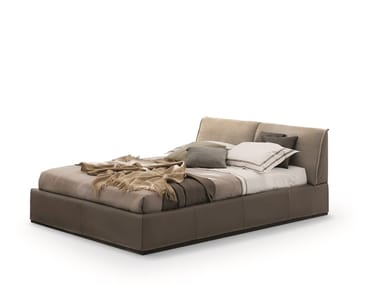 MONOLITH 2.0 - Upholstered leather storage bed by Ditre Italia