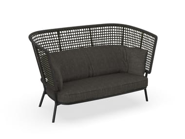 MOON ALU - High-back fabric garden sofa by Talenti
