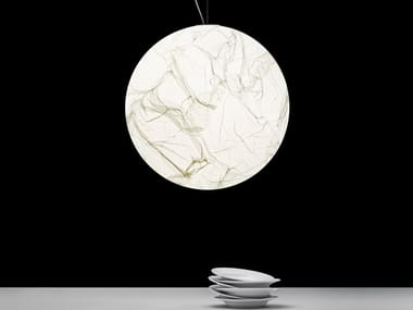 MOON - Japanese paper pendant lamp by Davide Groppi