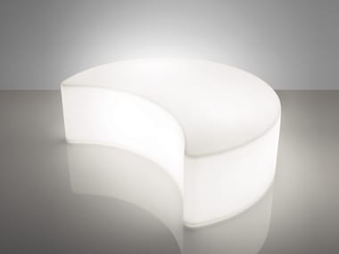 MOON - Polyethylene pouf with light by Slide