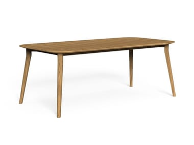 MOON TEAK - Rectangular HPL garden table by Talenti