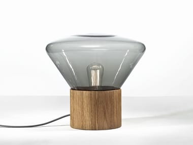 MUFFINS - LED wood and glass table lamp by Brokis