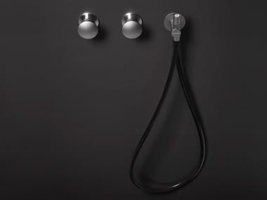 MiniMayDay - Brushed steel shower mixer with hand shower by Antonio Lupi Design