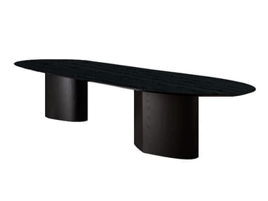 MONOPLAUTO MAXXXI - Oval wooden table by Miniforms