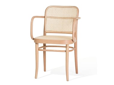 811 - Wooden chair with armrests by TON