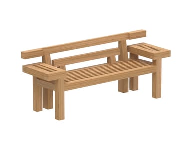 NARA - Teak garden bench with armrests by Royal Botania