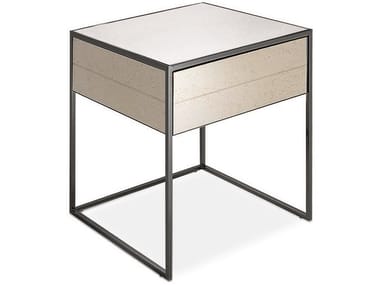 NARCISO - Square glass bedside table by Cantori