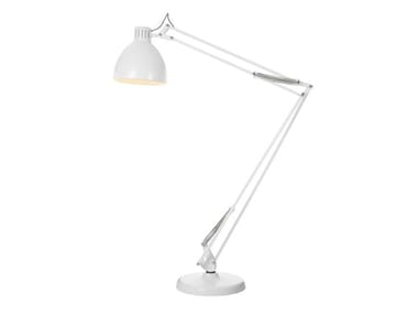 NASKA XL - With swing arm painted metal floor lamp by FontanaArte