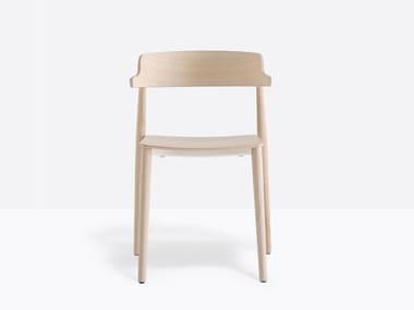 NEMEA 2825 - Ash restaurant chair with armrests by Pedrali