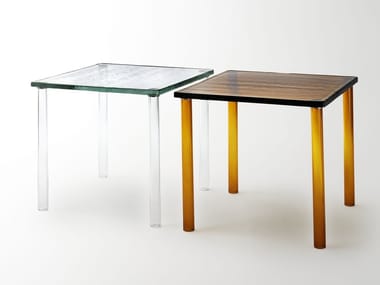 NESTING - Square Murano glass table by Glas Italia