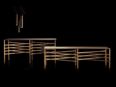 NETWORK TABLE - Rectangular solid wood console table by Henge