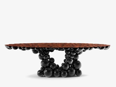 NEWTON BLACK WALNUT - Walnut dining table by Boca do Lobo