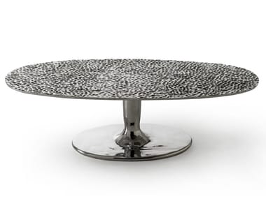 NEXT 147/148 - Oval aluminium coffee table by Gervasoni