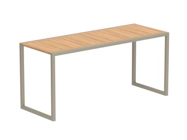 NINIX - Rectangular teak high table by Royal Botania