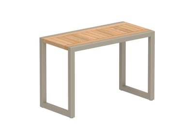 NINIX LOUNGE - Rectangular teak garden side table by Royal Botania