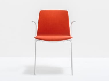 NOA 726 - Upholstered polycarbonate chair with armrests by Pedrali