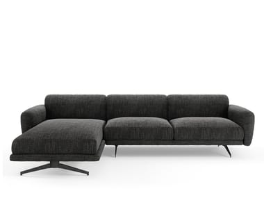 NOA - Sectional fabric sofa with chaise longue by Novamobili