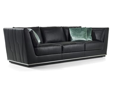 NOBU - 3 seater leather sofa by Longhi