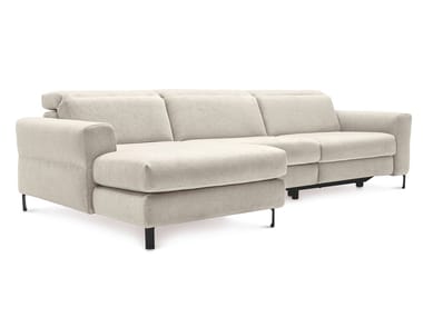 NORMA - Recliner fabric sofa with chaise longue by Calligaris