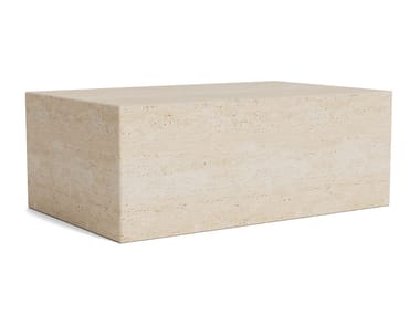 CUBISM - Rectangular travertine coffee table by NORR11