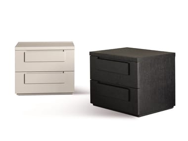 NOTE - Wooden bedside table with drawers by Meridiani