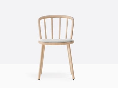 NYM 2831 - Ash chair with integrated cushion by Pedrali