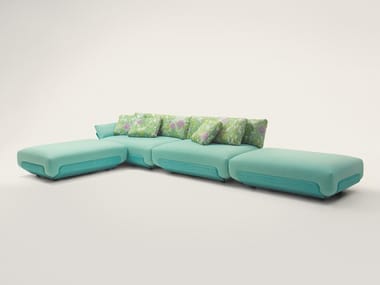 OASI - Fabric garden sofa with removable cover by Paola Lenti