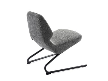 OBLIQUE - Cantilever upholstered fabric easy chair by Prostoria