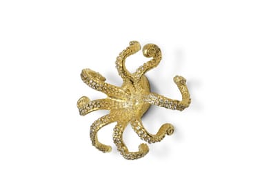 OCTO LE4009 - Brass furniture knob by Pullcast