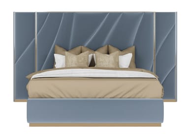 ODISSEA - Fabric double bed with high headboard by Paolo Castelli