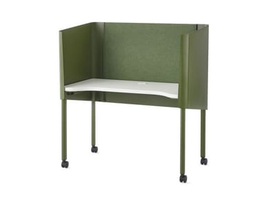 OE1 NOOK - Office desk with sound absorbing screens by Herman Miller
