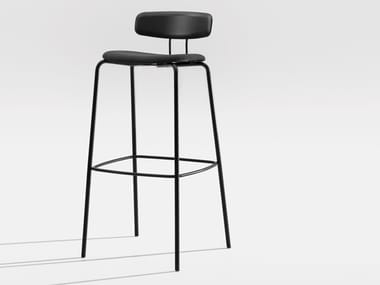 OKITO PLY BAR - High wooden barstool with integrated cushion by Zeitraum