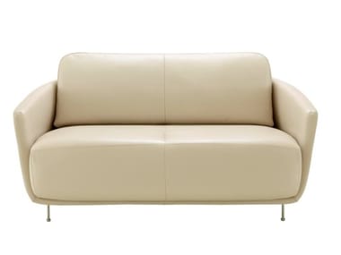 OKURA - 2 seater leather sofa by Ligne Roset